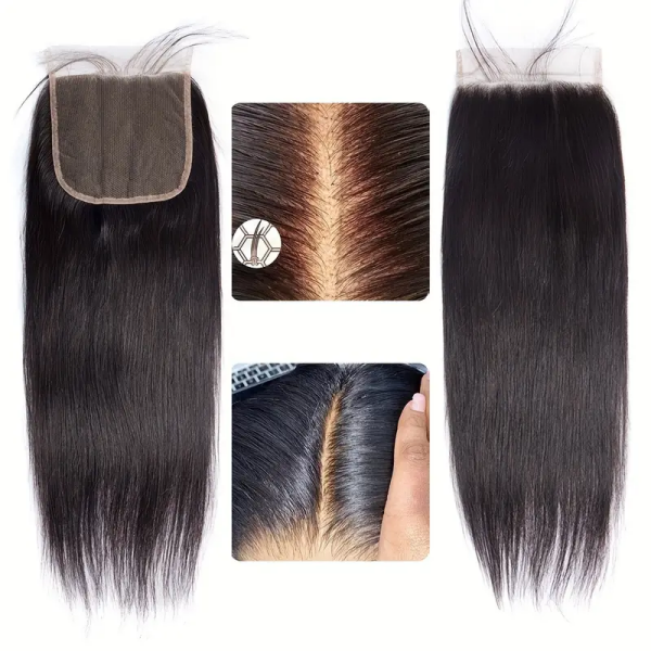 Ishow Hair Body Wave Straight Hair 4x4 Lace Closure Brazilian Lace Closure with Baby Hair