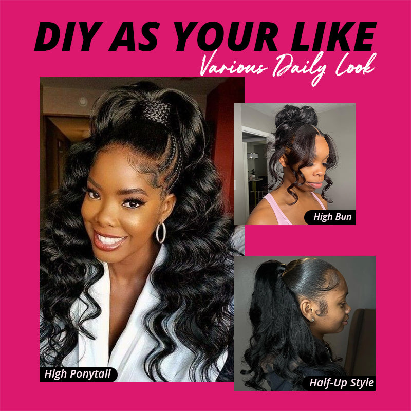 Three Models Showing Different Styles With 12a Grade Human Hair Bundles