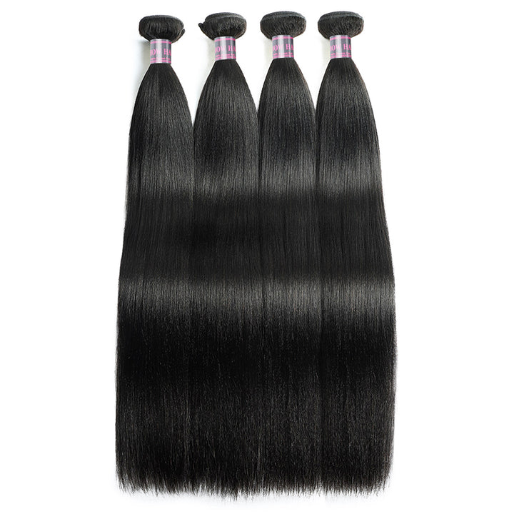 Ishow Brazilian Human Hair 4 Bundles Upgrade Yaki Straight Remy Hair Extension