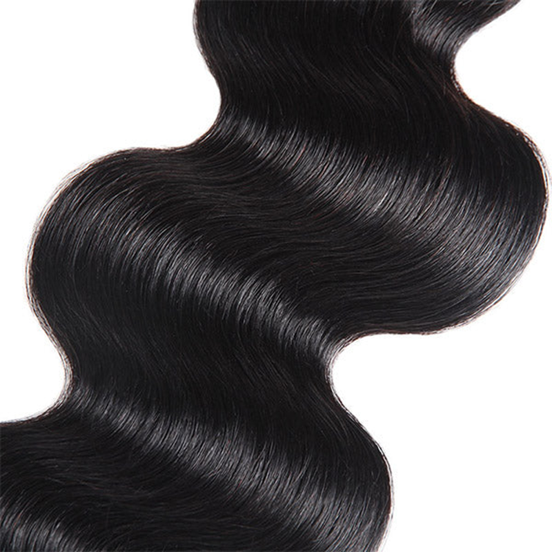 Peruvian Human Hair Body Wave 4 Bundles With 13x4 Ear To Ear Lace Frontal