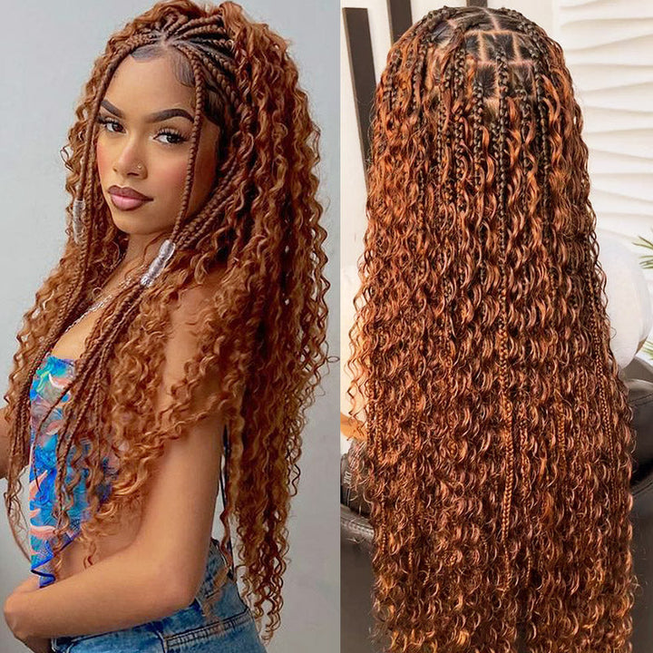 Ishow Bulk Human Hair For Braiding #27 Honey Blonde Deep Wave/#27 Straight Hair/#P4/27 Water Wave Human Braiding Hair