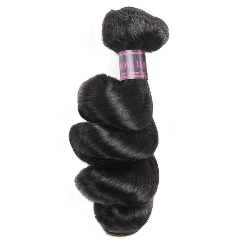 Ishow Loose Wave Hair Bundles With Closure Brazilian Hair 4 Bundles With 2x6 Lace Closure