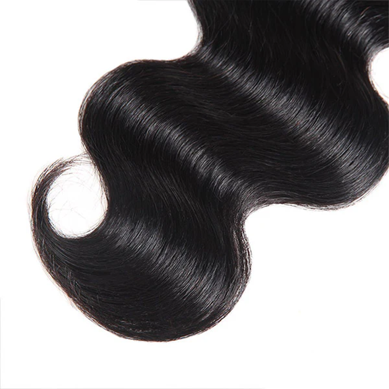 Peruvian Human Hair Body Wave 4 Bundles With 13x4 Ear To Ear Lace Frontal