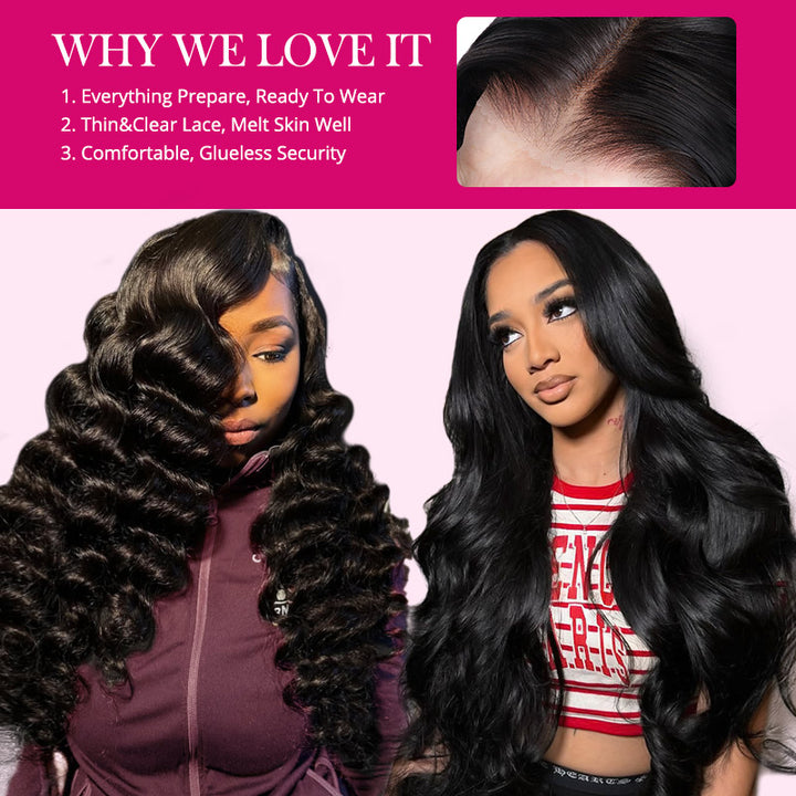 【$100 Off Sale】Ishow Hair 5x5 HD Lace Loose Deep Wave/Body Wave Wig Glueless Human Hair Wigs Preplucked With Baby Hair