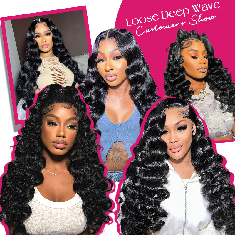 Ishow Hair Loose Deep Wave HD Lace Wig is the most bouncy and beautiful wig style, it is top quality remy hair, very soft and tangle-free.