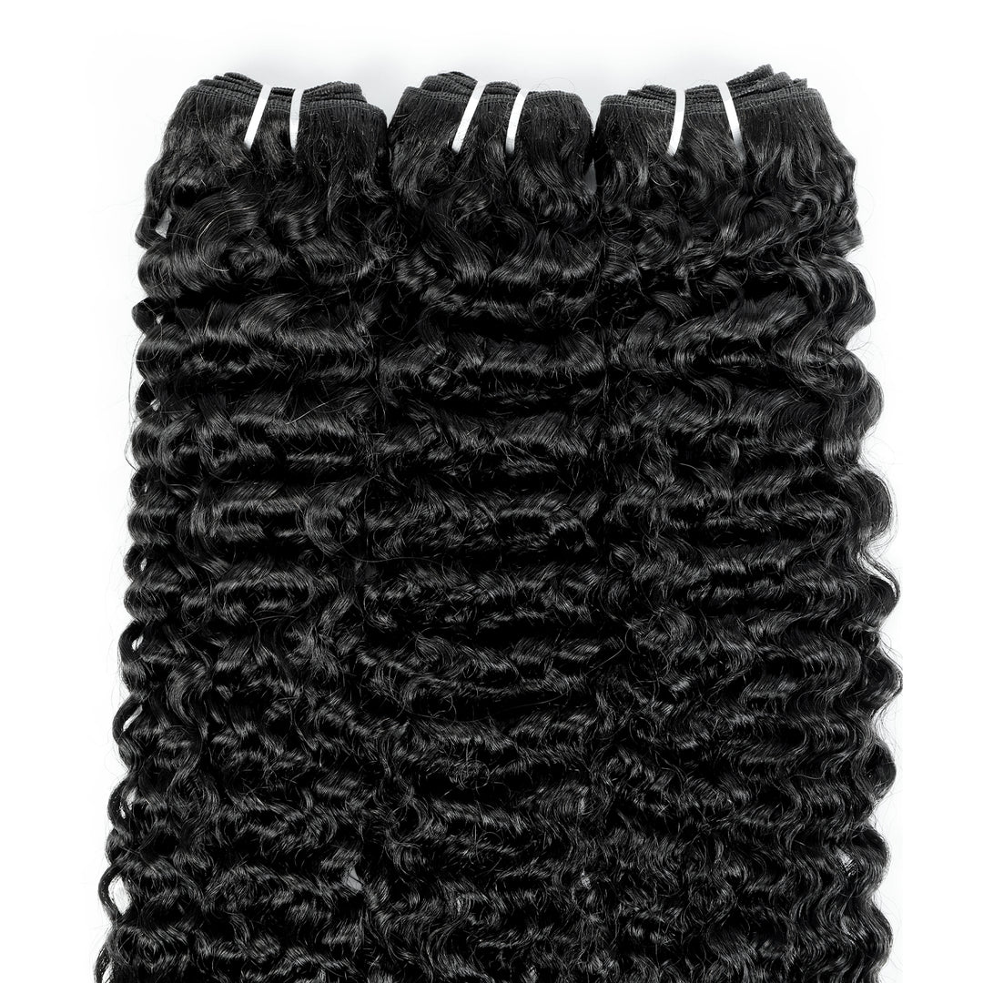 Ishow Burmese Curly Hair Bundles, 100% Human Virgin Hair, Natural Wave