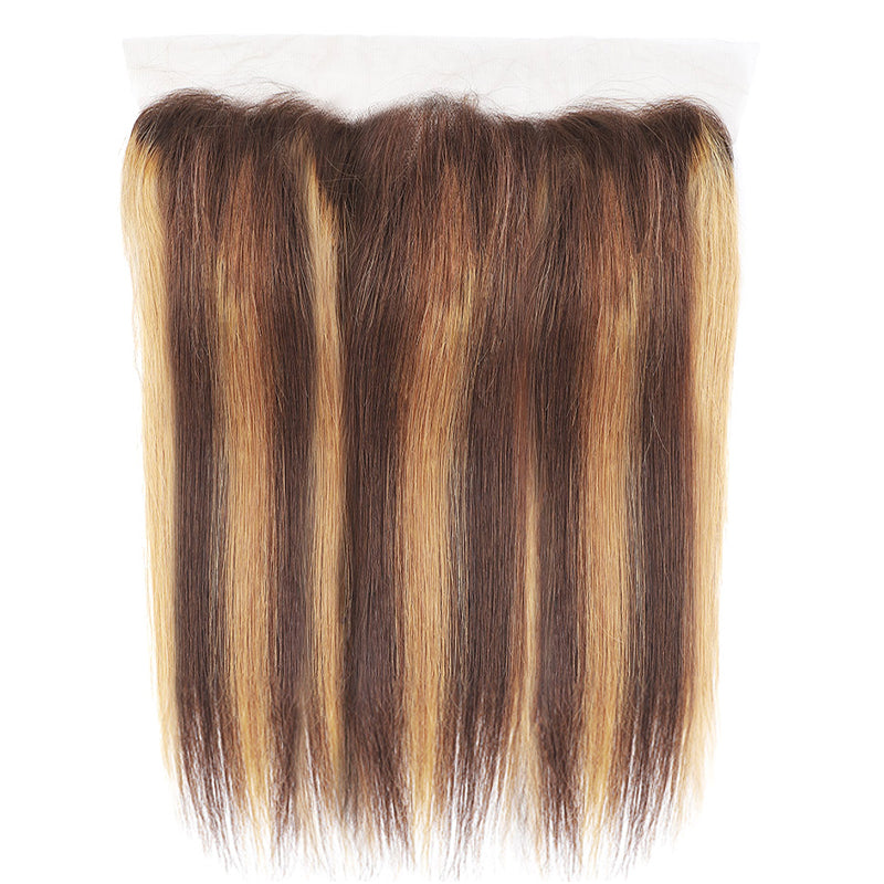 Ishow Beauty P4/27 Honey Blonde Straight Human Hair Weave Bundles With 13x4 Lace Frontal - IshowHair