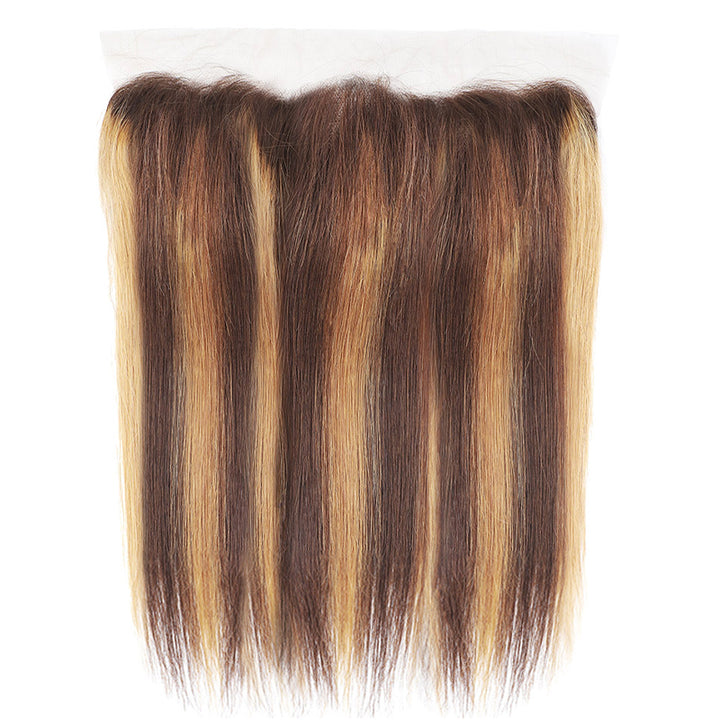 Ishow Beauty P4/27 Honey Blonde Straight Human Hair Weave Bundles With 13x4 Lace Frontal - IshowHair