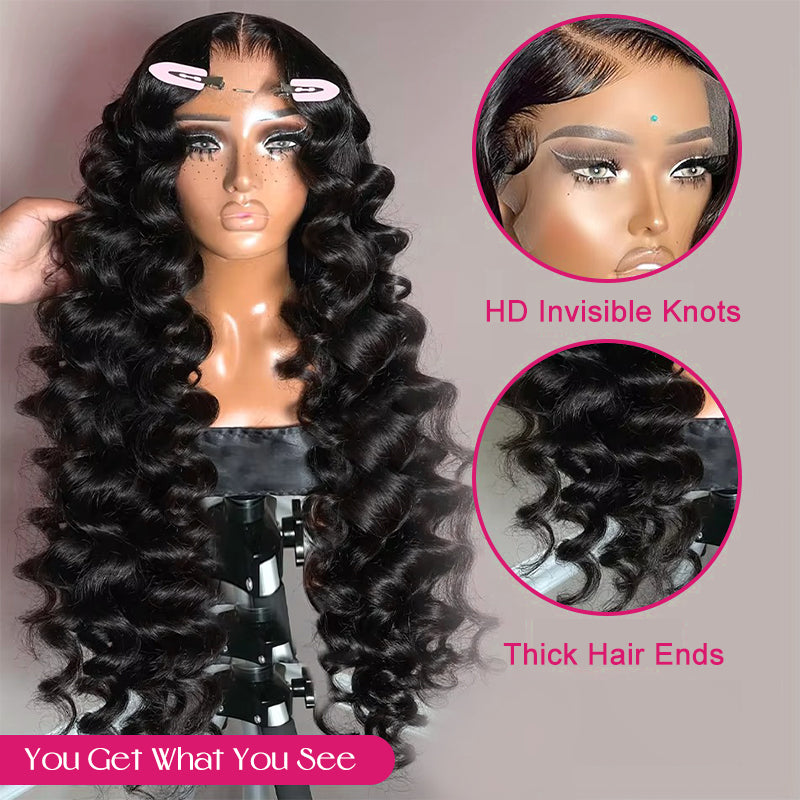 Ishow Hair Loose Deep Wave HD Lace Wig is the most bouncy and beautiful wig style, it is top quality remy hair, very soft and tangle-free.