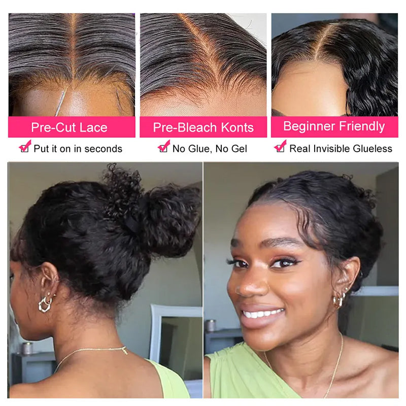 Pre-Cut Lace Wig Showcasing Beginner-Friendly Features and Natural Hairline