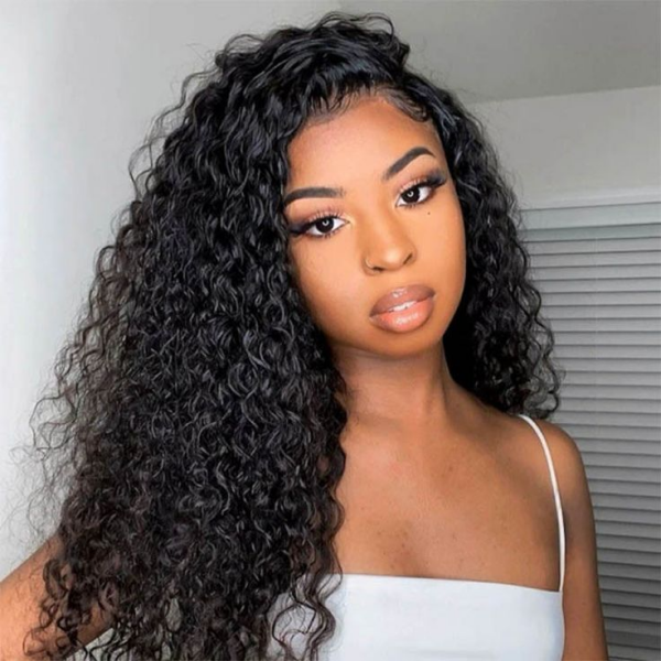 Deep Wave Bundles with Frontal Brazilian Hair 3 Bundles with 13x4 Lace Front Closure