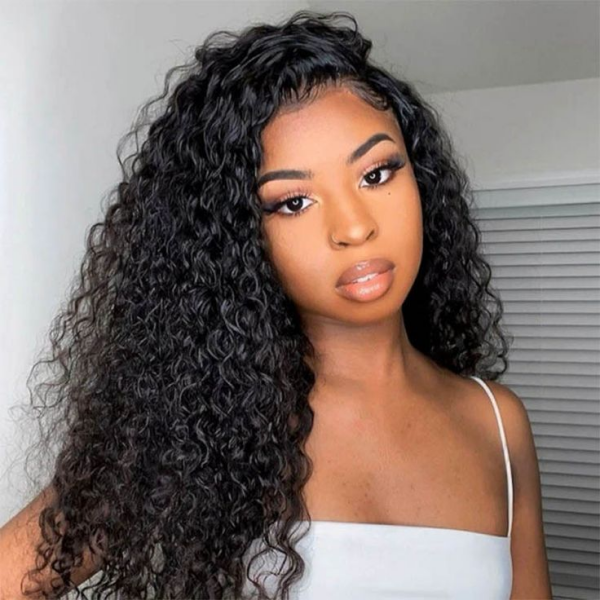 Deep Wave Bundles with Frontal Brazilian Hair 3 Bundles with 13x4 Lace ...