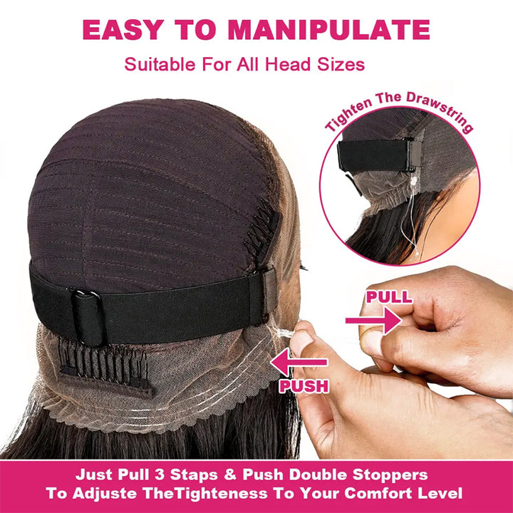 Instructions for Adjusting Drawstring On 360 Lace Wig for Fit