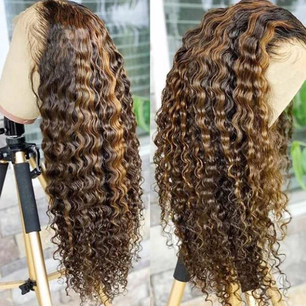 Ishow Flash Sale Highlighted P4/27 Deep Wave 13x4 Lace Front Wigs 70% Off