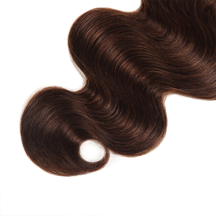 Ishow 4# Brown Colored Human Hair Bundles 12-32 Inch Brazilian Body Wave/Straight Hair Extension 1Pc