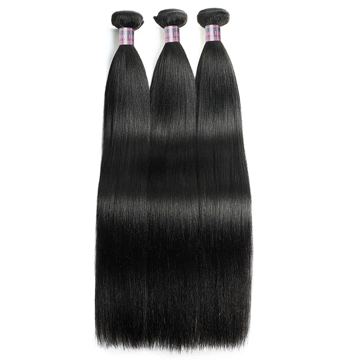 Upgrade Yaki Straight, Unprocessed Human Hair Bundles, No Tangle And Shedding