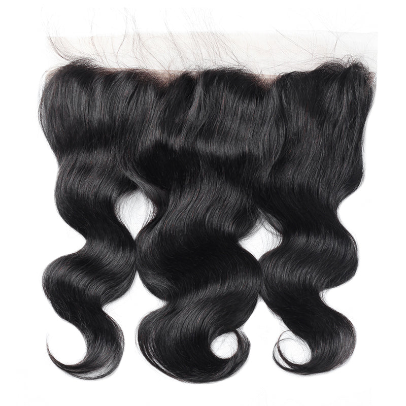 Malaysian Body Wave 13X4 Frontal With 4 Bundles Deal Natural Color ...