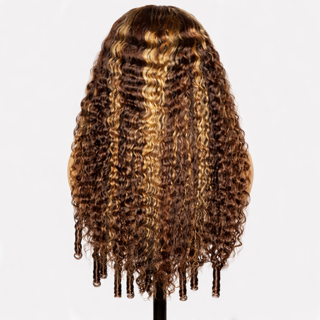 Ishow P4/27 Highlight Color Burmese Curly Wig