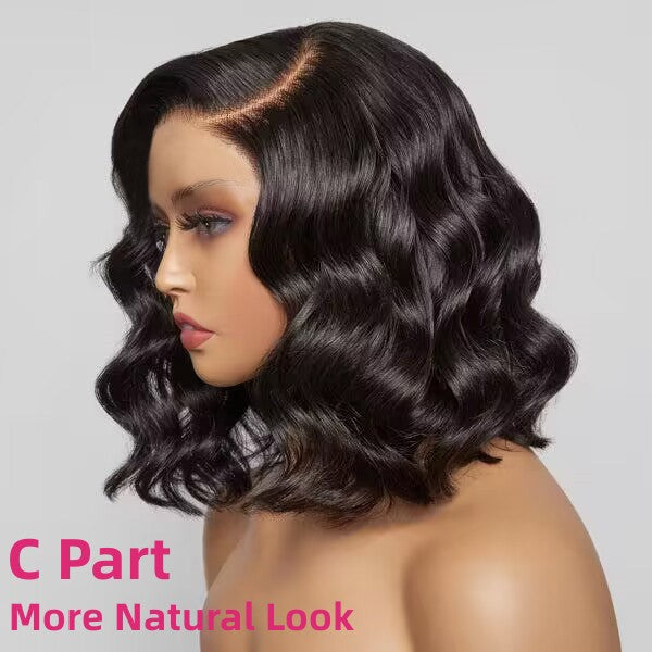 Ishow PPB™ Invisible Knots Body Wave Short Bob Wig 5x5 HD C Part Lace Closure Wigs Ready To Wear Pre Cut Wigs