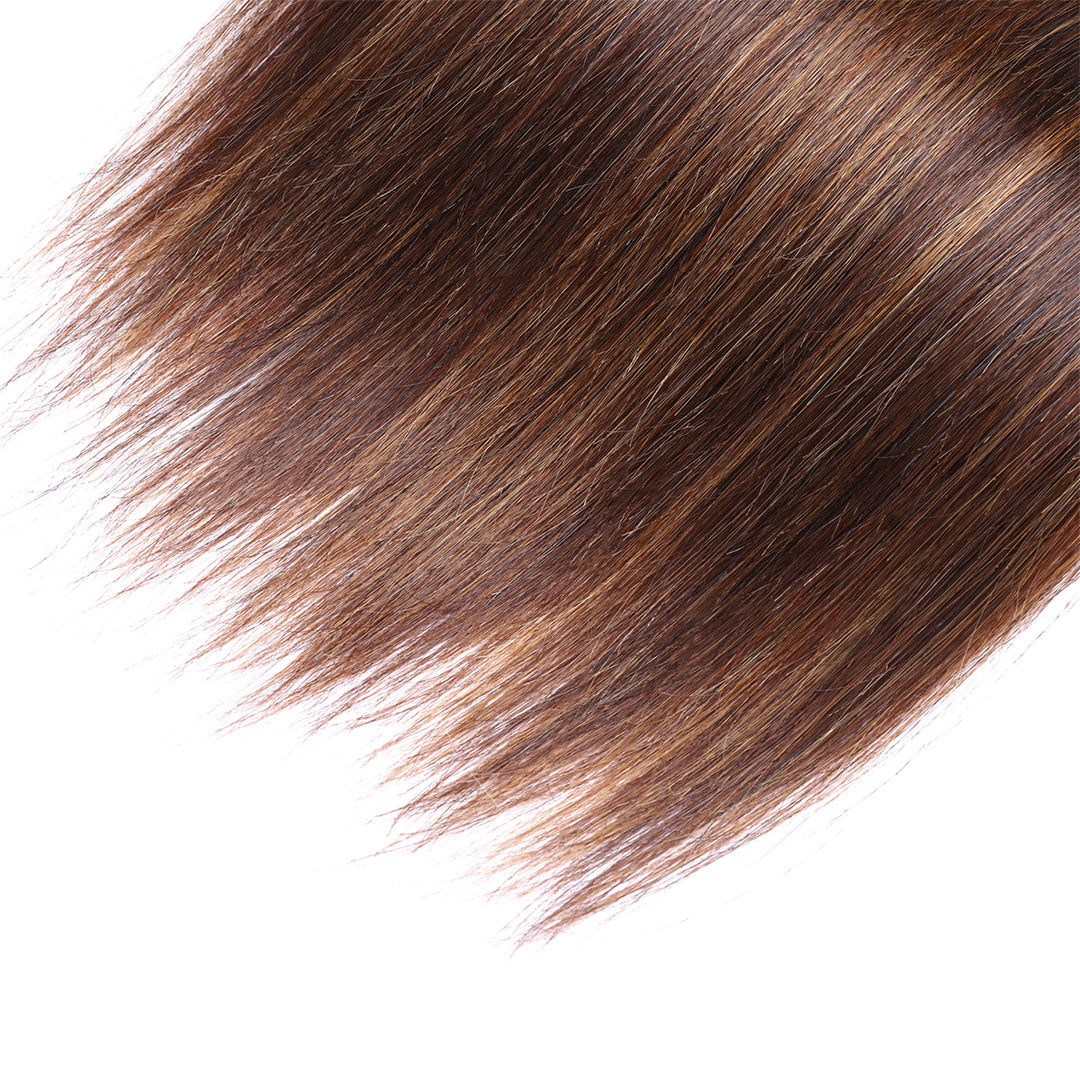 Ishow Human Hair Bundles Brazilian Straight Hair Highlighted T1b 4/30 Color 4 Bundles