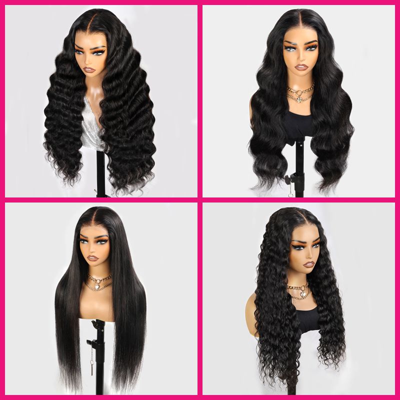 Ishow PPB™ Wholesale Package Deal 5x5 Ready To Wear Wigs Invisible Knots Undetectable HD Lace Closure Wig Human Hair Pre Plucked