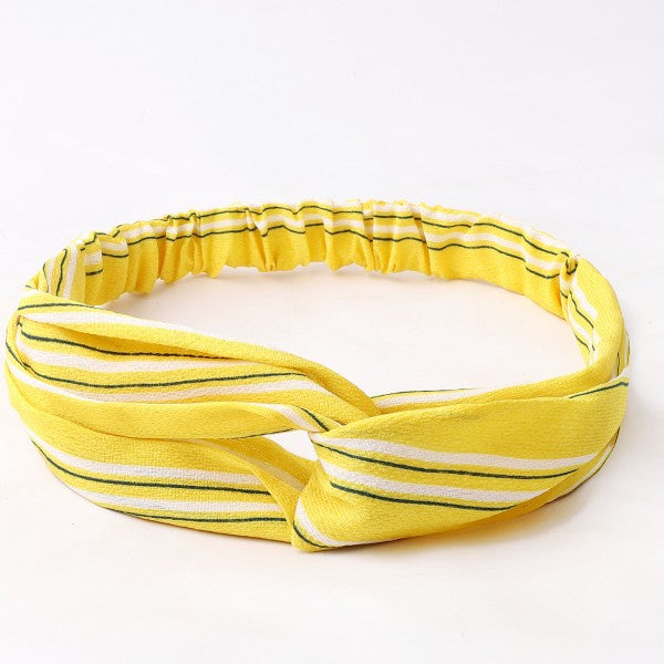 1pc Colored Headband Wide Knotted Hair Band Stretch Hair Accessories