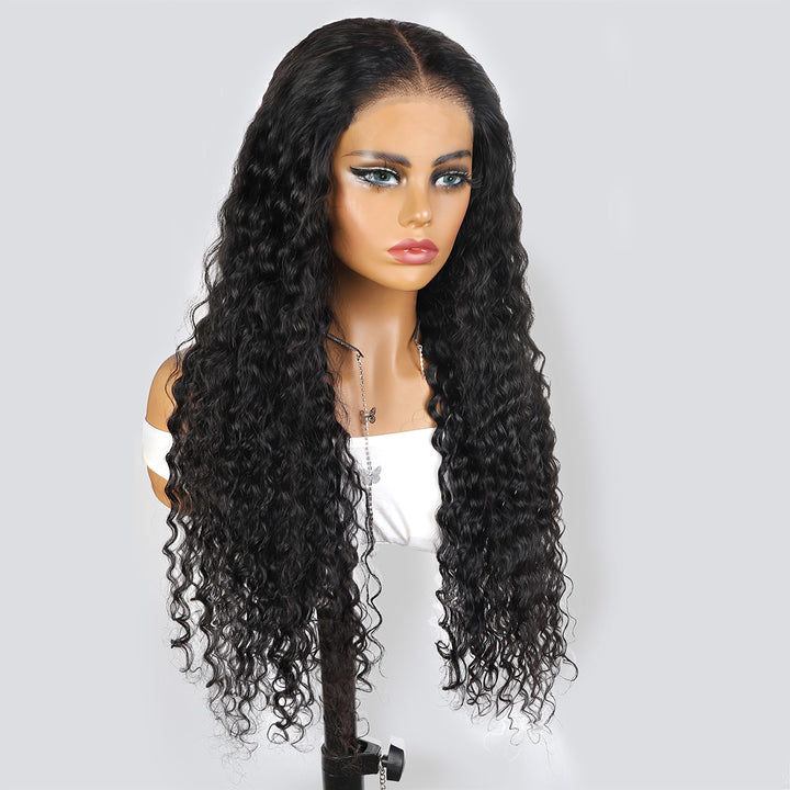 Ishow PPB Bleached Knots Pre Cut Wigs Deep Wave Glueless Human Hair Wigs With Baby Hair