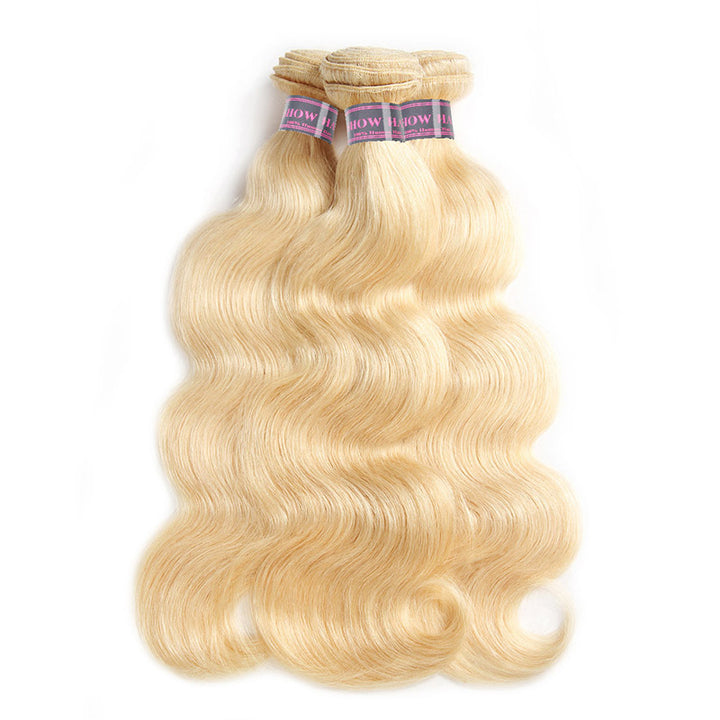 Ishow Brazilian 613 Blonde Hair Body Wave 3 Bundles With Lace Closure