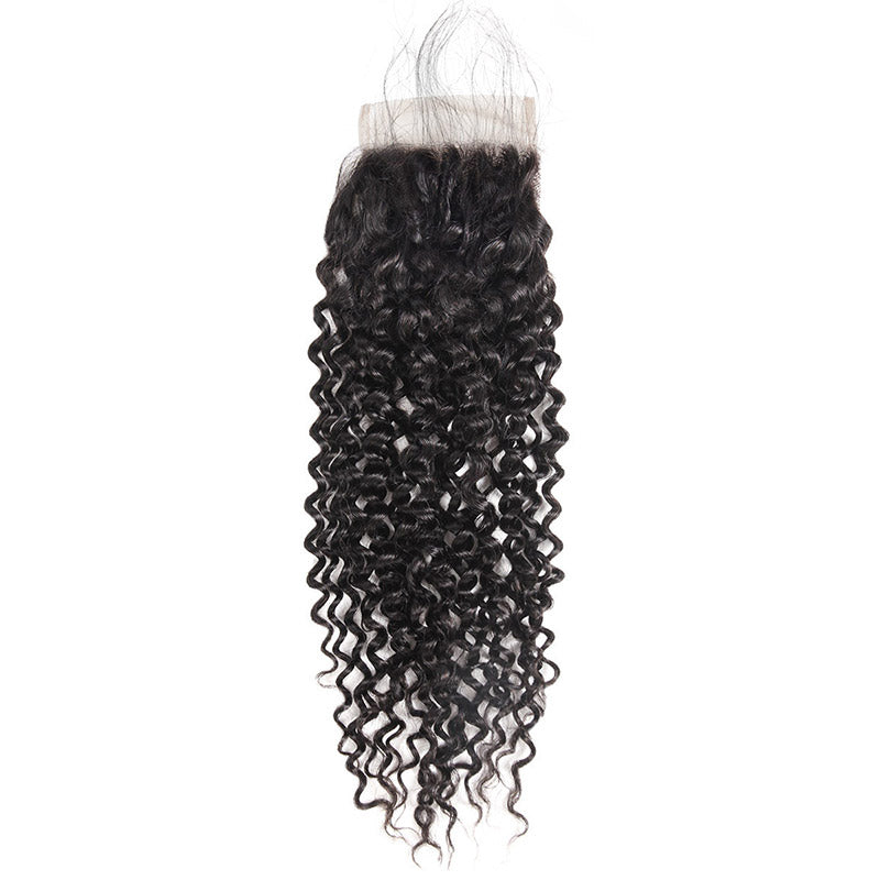 Ishow Virgin Brazilian Curly Hair Weave 3 Bundles With 4*4 Lace Closure - IshowHair