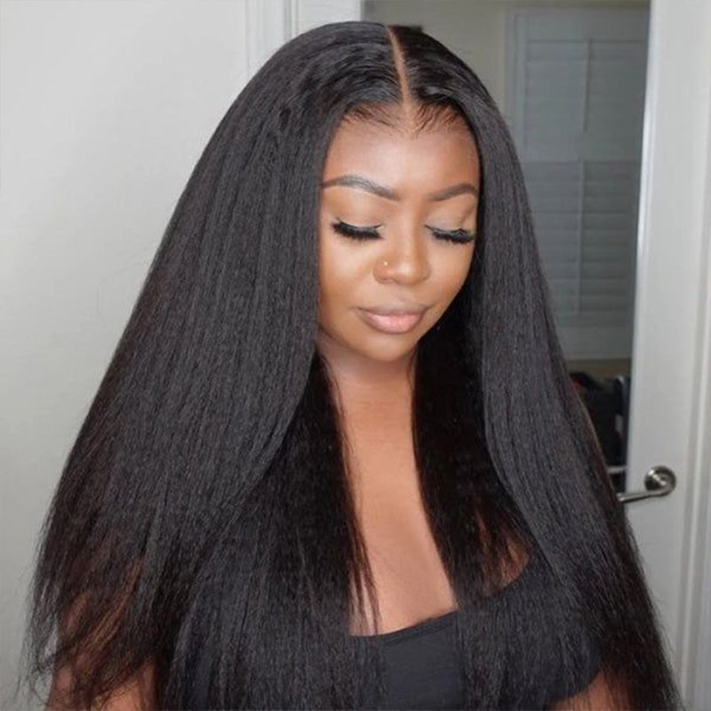 Ishow Kinky Straight Hair Bundles Peruvian Yaki Human Hair Weave 3 Bundles