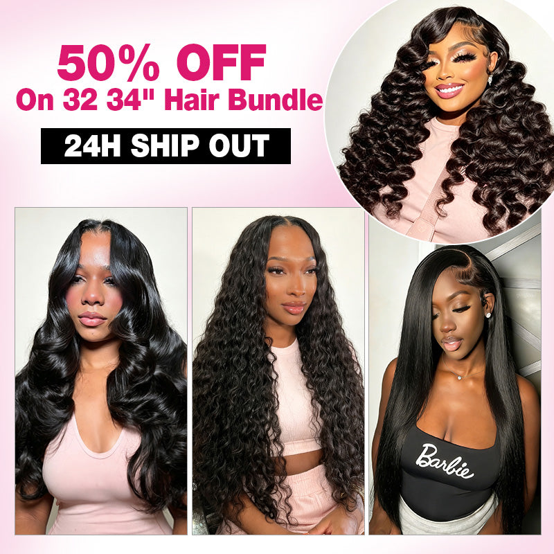 50% Off On Long Inch 32 34" Hair Bundle