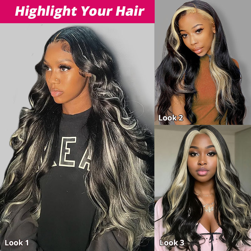 "Highlight Your Hair": 3 Looks Of Ishow Black-Blonde Highlight Body Wave Bundles 