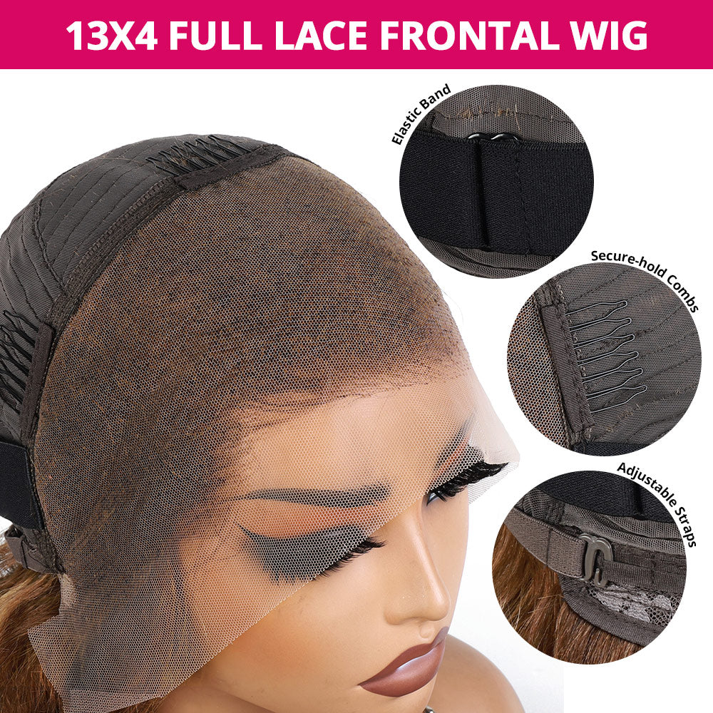 Glueless Wig Features With Elastic Band, Secure-Hold Combs And Asjustable Straps