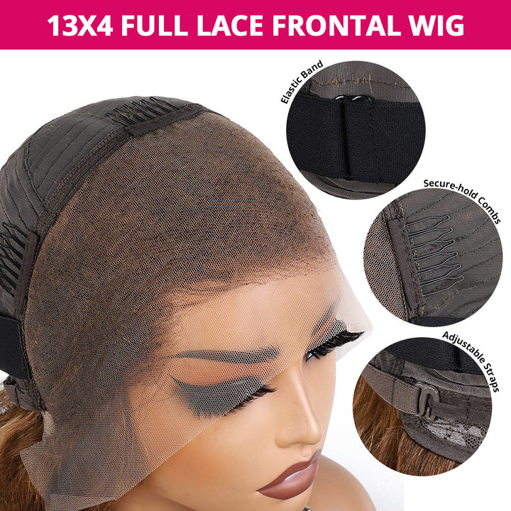 Glueless Wig Features With Elastic Band, Secure-Hold Combs And Asjustable Straps