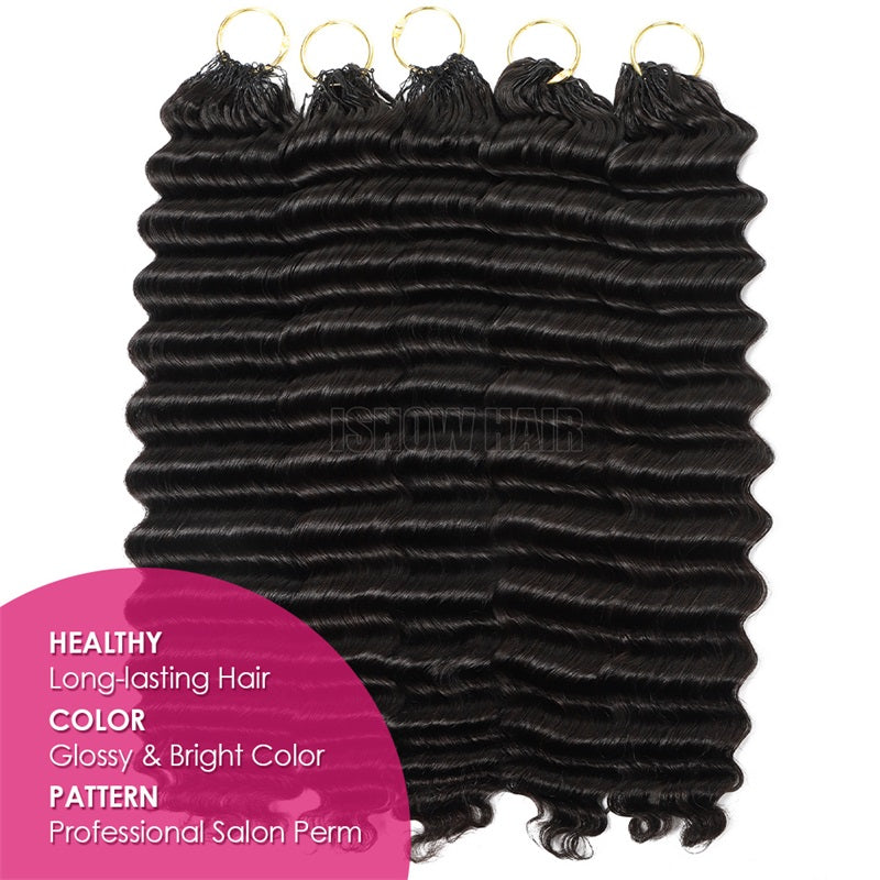 Deep Wave Crochet Human Hair Bundles, It Is Long-lasting Hair And Glossy & Bright Color