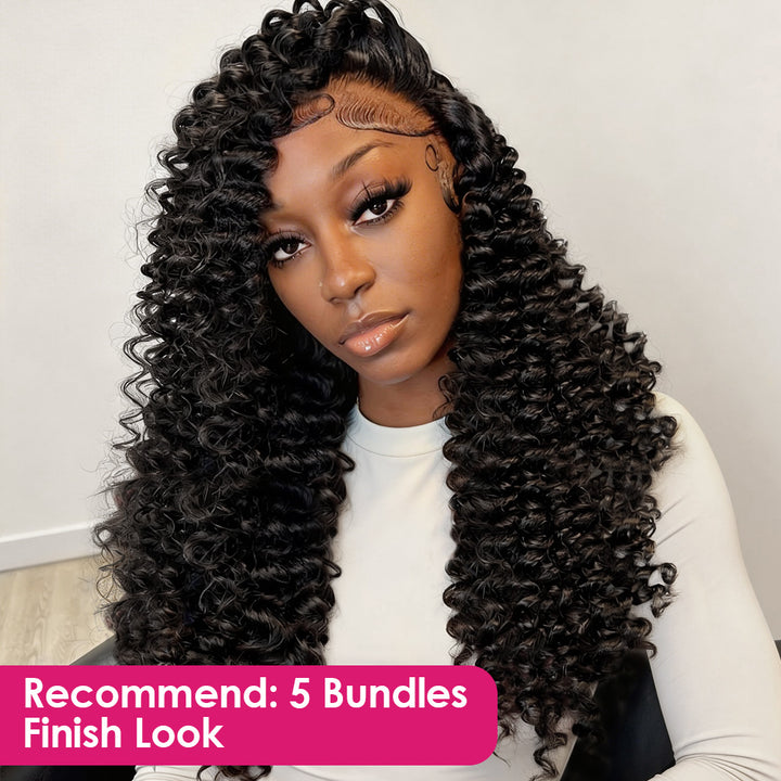 For Feather Crochet Hair Human Hair Extension, High Recommend 5 Bundles One Head