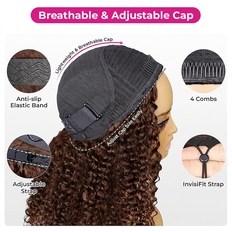 Black Breathable And Adjustable Cap With Detailed Features On A White Background