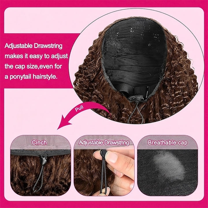 Black Cap With Adjustable Drawstring On A Pink Background