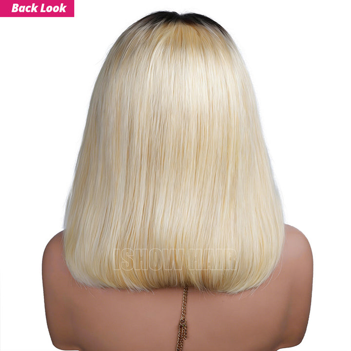 The Back Look Of T1B 613 Color Straight Bob Wig
