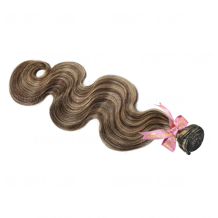 Ishow #P2/27 Premium Human Hair Bundles Gorgeous Highlight Bouncy Body Wave Hair 3 Bundles