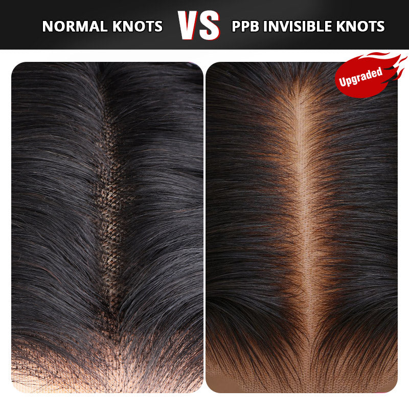 Ishow PPB™ Invisible Knots Glueless Bob Wig Water Wave Human Hair Bob Wigs 5x5 HD Lace Closure Pre Cut Wigs