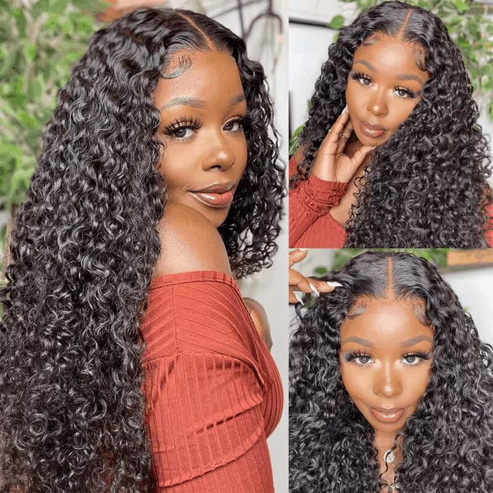 Ishow Water Wave Lace Front Wig 13x6 HD Lace Frontal Wig 40 Inch Glueless Human Hair Wigs