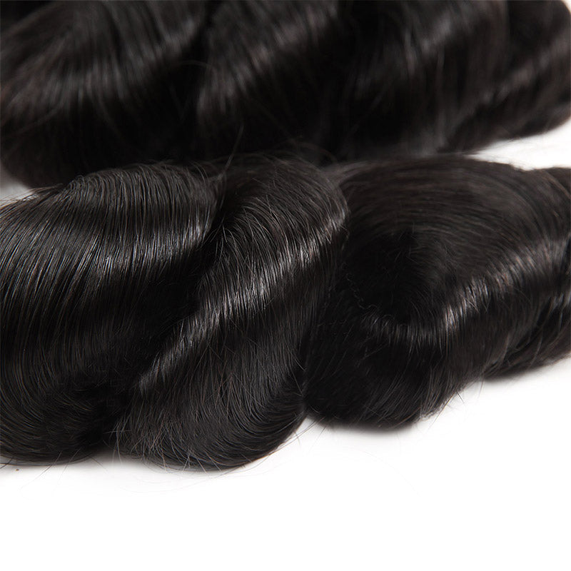 Indian Remy Human Hair Bundles Ishow Hair Weave Loose Wave 4 Bundles With 13x4 Ear To Ear Lace Frontal Closure - IshowVirginHair