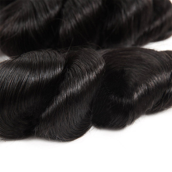 Indian Remy Human Hair Bundles Ishow Hair Weave Loose Wave 4 Bundles With 13x4 Ear To Ear Lace Frontal Closure - IshowVirginHair