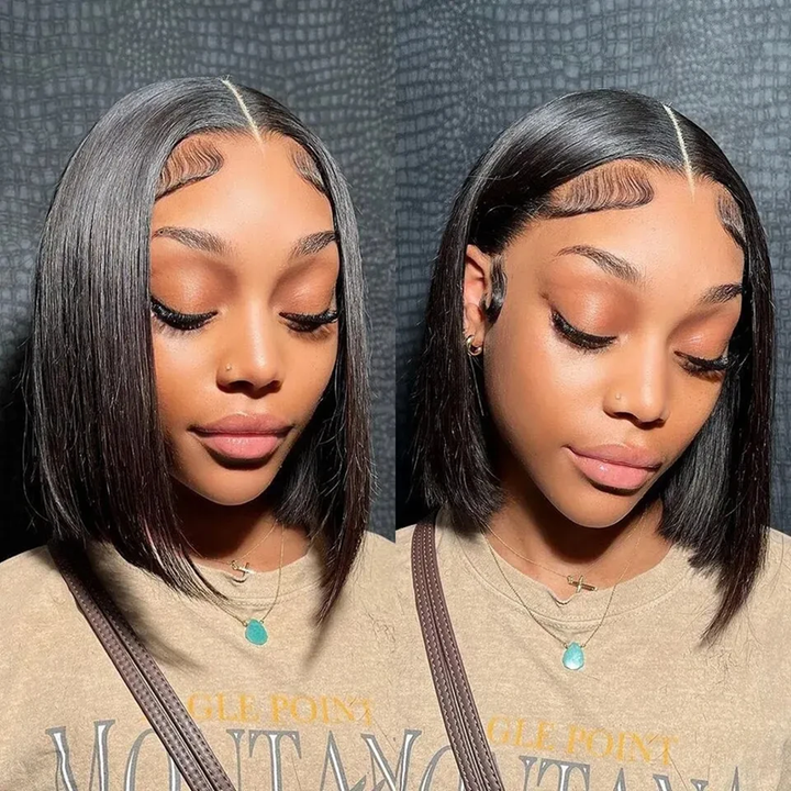 【Flash Sale】Pre Plucked 13x4 Lace Front Bob Wigs P4/27 Highlight Human Hair Wigs Straight/Body Wave Glueless Wigs