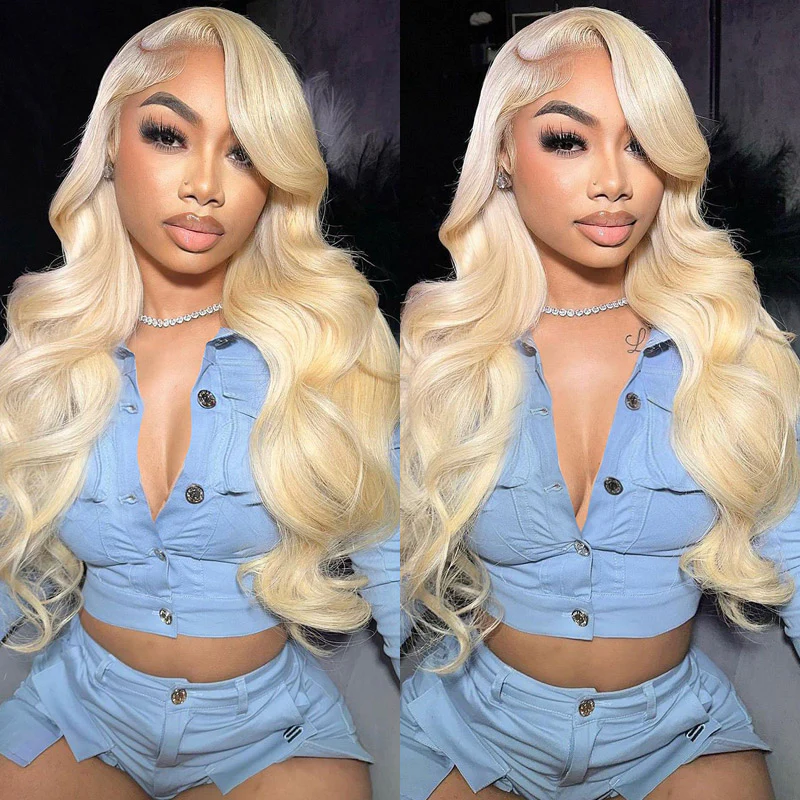 613 Lace Front Wig Honey Blonde Wig Straight Hair Wig HD Transparent Lace Wigs Body Wave Glueless Human Hair Wig