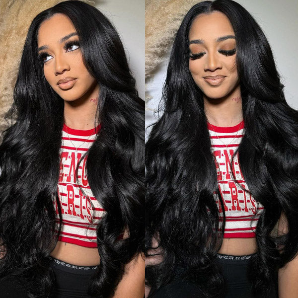Long HD Undetectable 32" 34" 36" 38" 40" Glueless Human Hair Wigs, 180% Density 13x4 Straight Body Wave Loose Deep Wave Curly Lace Front Wig