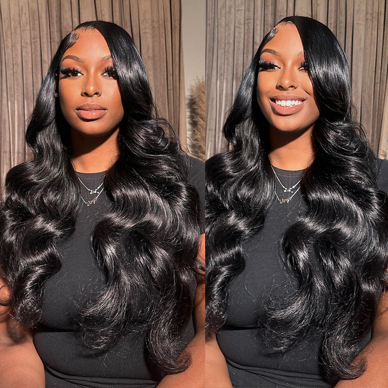 3 Bundles with Frontal Peruvian Body Wave Hair Bundles with 13x4 Lace Front Closure