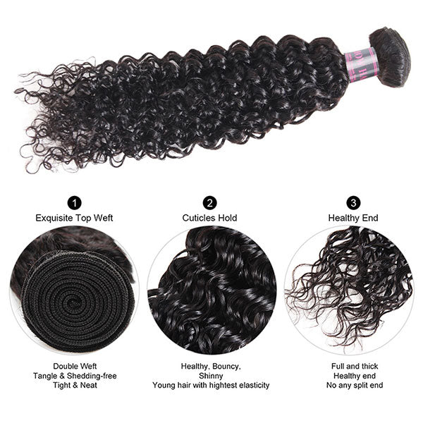 Ishow Hair Brazilian Curly Hair 4 Bundles Human Hair Extensions For Black Women