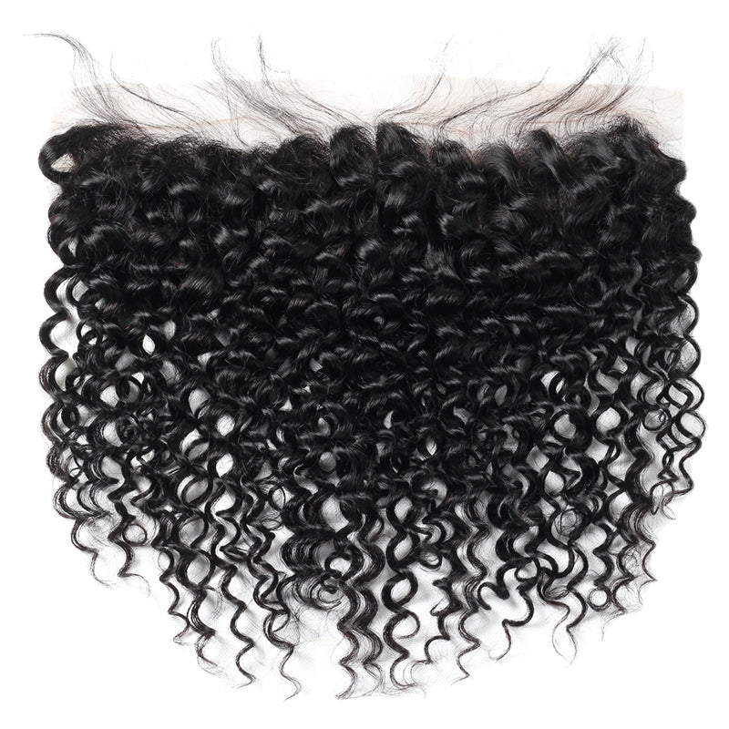 Ishow Brazilian Curly Hair Weave 4 Bundles With 13x4 Lace Frontal Closure